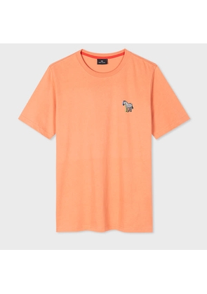PS Paul Smith Washed Orange '3D Zebra' Print T-Shirt