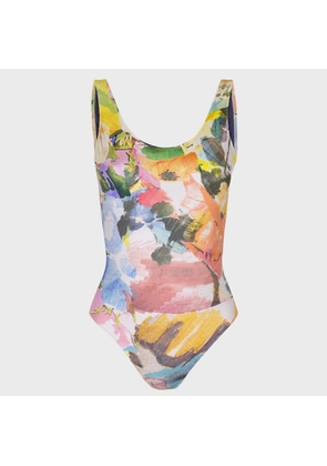 Paul Smith Women's 'Floral Collage' Swimsuit Yellow