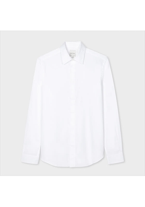 Paul Smith Slim-Fit White Cotton Twill Easy Care Shirt