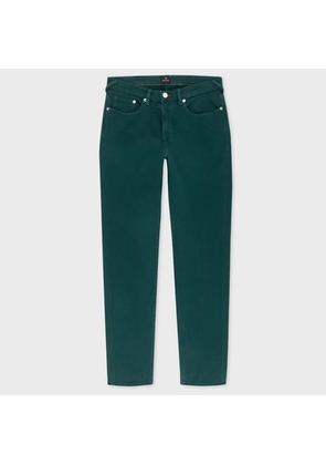 PS Paul Smith Tapered-Fit Petrol Green Garment-Dyed Organic Cotton-Stretch Jeans