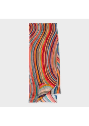 Paul Smith Modal-Silk Blend 'Swirl' Scarf Multicolour