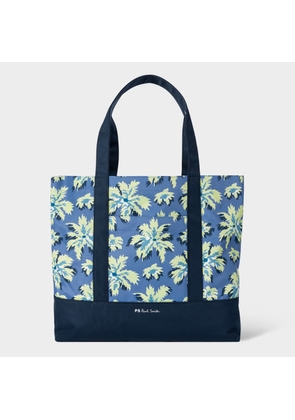 Paul Smith Women's Blue 'Palmera' Recycled-Polyester Tote Bag Multicolour
