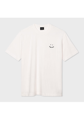 PS Paul Smith White Cotton 'Happy' T-Shirt