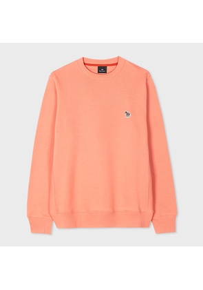 PS Paul Smith Washed Orange Zebra Logo Organic Cotton Sweatshirt