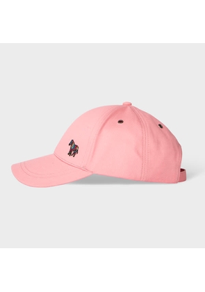 Paul Smith Women's Pink Cotton Zebra Logo Baseball Cap