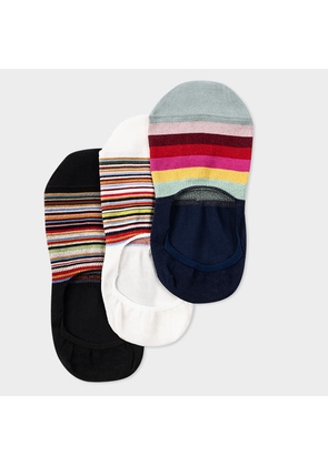 Paul Smith Women's Stripe Loafer Socks Three Pack Multicolour