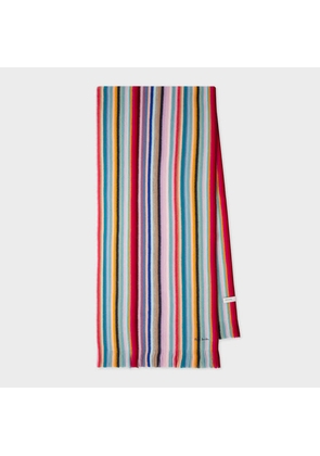 Paul Smith 'Swirl Stripe' Wool Scarf Multicolour