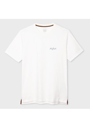 Paul Smith White 'Shadow Logo' Cotton T-Shirt