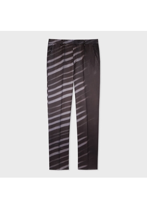 Paul Smith Charcoal 'Morning Light' Viscose-Wool Trousers Grey