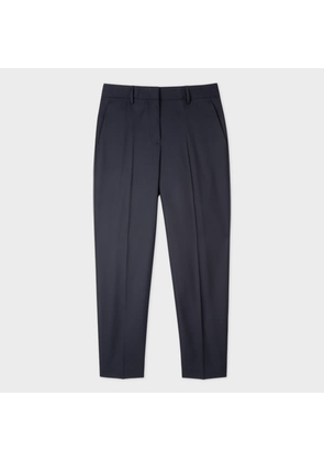 Paul Smith A Suit To Travel In - Women's Navy Tapered-Fit Wool Trousers Blue