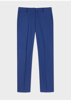 Paul Smith A Suit To Travel In - Women's Tapered-Fit Cobalt Blue Wool Trousers