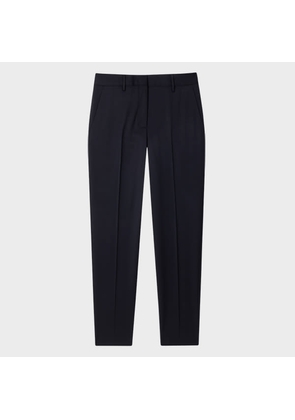 Paul Smith A Suit To Travel In - Women's Tapered-Fit Black Wool Trousers