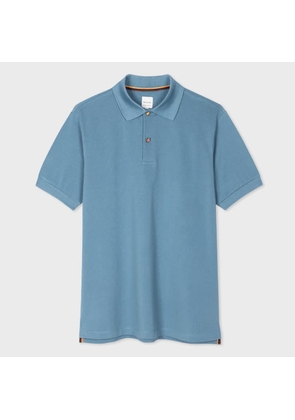 Paul Smith Light Blue Polo Shirt with Charm Buttons