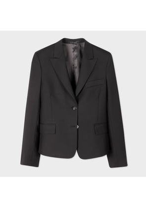 Paul Smith Women's Black Cropped 'A Suit To Travel In' Wool Blazer