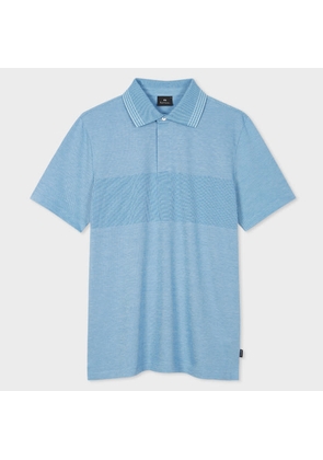 PS Paul Smith Powder Blue Jacquard Cotton Polo Shirt