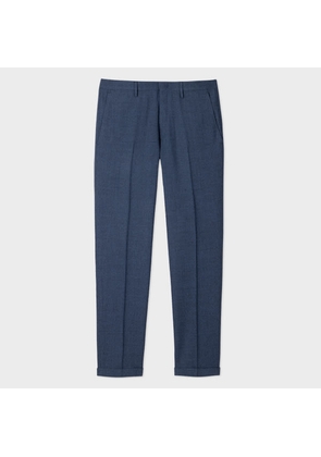 Paul Smith Slim-Fit Slate Blue Wool Nep Trousers