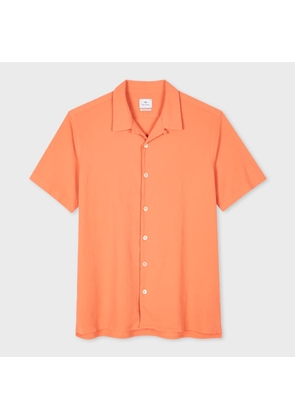 PS Paul Smith Orange Seersucker Short-Sleeve Shirt