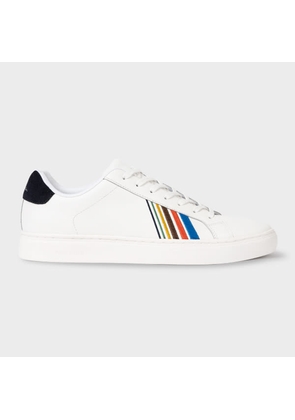 PS Paul Smith White Leather 'Sports Stripe' 'Rex' Trainers