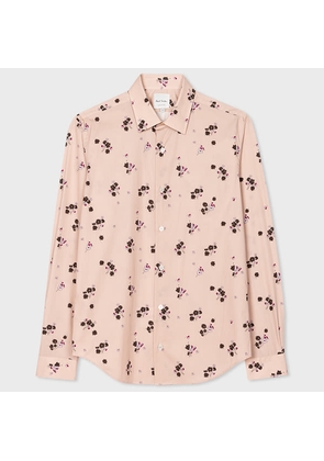 Paul Smith Super Slim-Fit Pink 'Narcissus Floral' Shirt