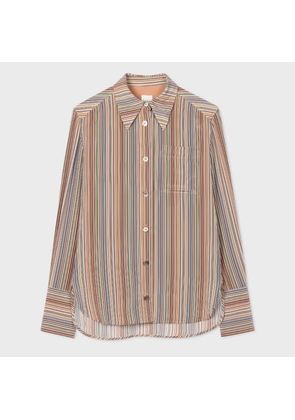 Paul Smith Women's Silk 'Signature Stripe' Shirt Multicolour