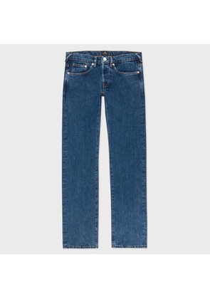 PS Paul Smith Standard-Fit Mid-Wash 'Organic Authentic Twill' Jeans Blue