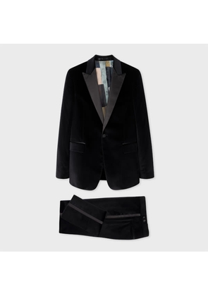 Paul Smith The Soho - Tailored-Fit Black Velvet Evening Suit