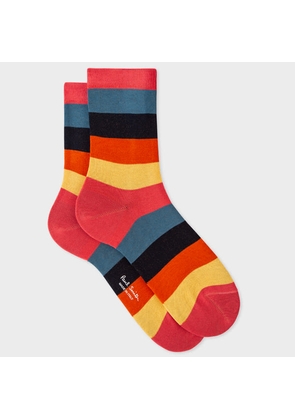 Paul Smith 'Artist Stripe' Socks Red