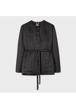 Paul Smith Women's Midnight Blue 'Shadow Stripe' Quilted Jacket