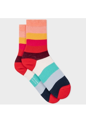 Paul Smith Women's 'Swirl' Stripe Socks Multicolour