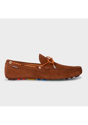 PS Paul Smith Tan Suede 'Springfield' Driving Loafers Brown
