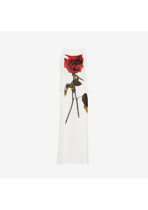 ALEXANDER MCQUEEN - Chiffon Shadow Rose Slip Dress - Item 792443QZAL99000