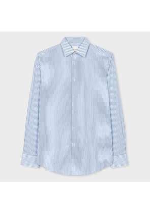 Paul Smith Tailored-Fit Light Blue Stripe Cotton Shirt