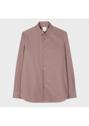 Paul Smith Tailored-Fit Mauve Cotton 'Signature Stripe' Cuff Shirt Purple
