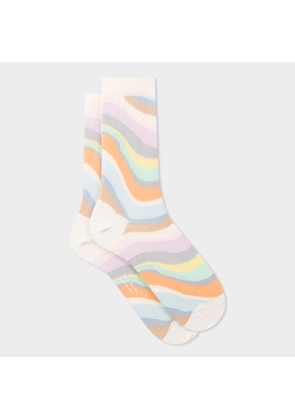 Paul Smith Women's Faded 'Swirl' Socks White