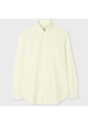 Paul Smith Tailored-Fit Lime Cotton 'Artist Stripe' Cuff Shirt Green