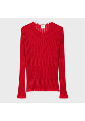 Paul Smith Women's Red Knitted Long Sleeve Top