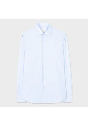 Paul Smith Tailored-Fit Sky Blue Cotton 'Artist Stripe' Cuff Shirt
