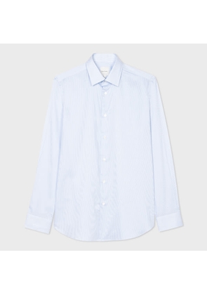 Paul Smith Tailored-Fit Light Blue 'Fine Stripe' Easy Care Shirt