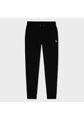 PS Paul Smith Slim-Fit Black Cotton Zebra Logo Lounge Sweatpants