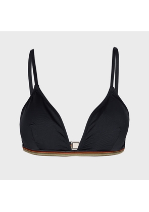 Paul Smith Women's Black 'Signature Stripe' Bikini Top