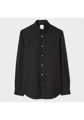 Paul Smith Tailored-Fit Black Cotton 'Artist Stripe' Cuff Shirt