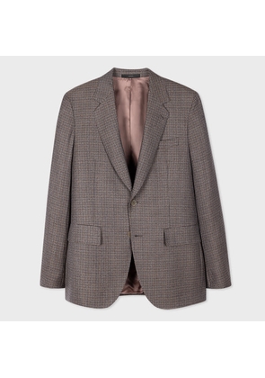 Paul Smith The Bloomsbury - Easy-Fit Brown Multi Gingham Wool-Twill Blazer Grey