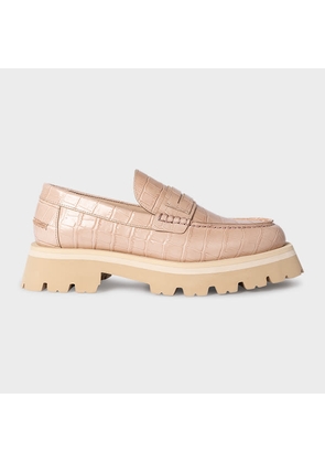 Paul Smith Women's Nude Leather 'Felicity' Loafers Brown