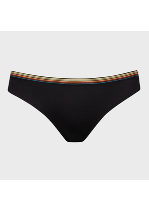 Paul Smith Women's Black 'Signature Stripe' Trim Bikini Bottom