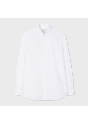 Paul Smith White Cotton-Poplin Charm Button Shirt