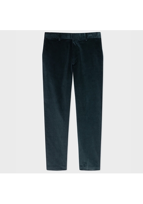 Paul Smith Tapered-Fit Navy Corduroy Cotton Trousers Blue