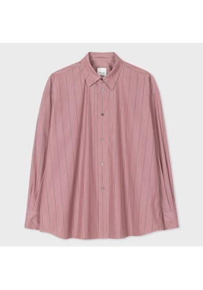 Paul Smith Dusky Pink Oversized Stripe Cotton Shirt