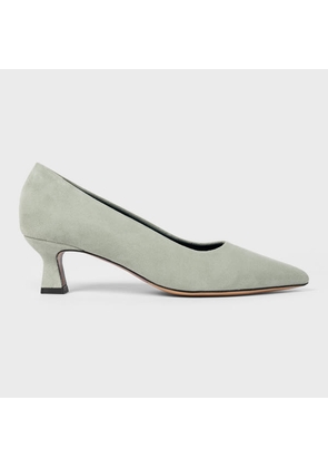 Paul Smith Women's Sage Suede 'Sonora' Heel Court Shoes Green
