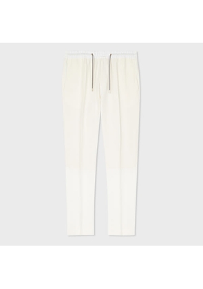 Paul Smith Ecru Linen Drawstring Trousers White