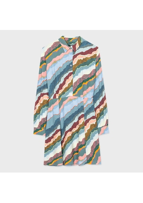 PS Paul Smith Women's 'Torn Stripe' Shirt Dress Multicolour